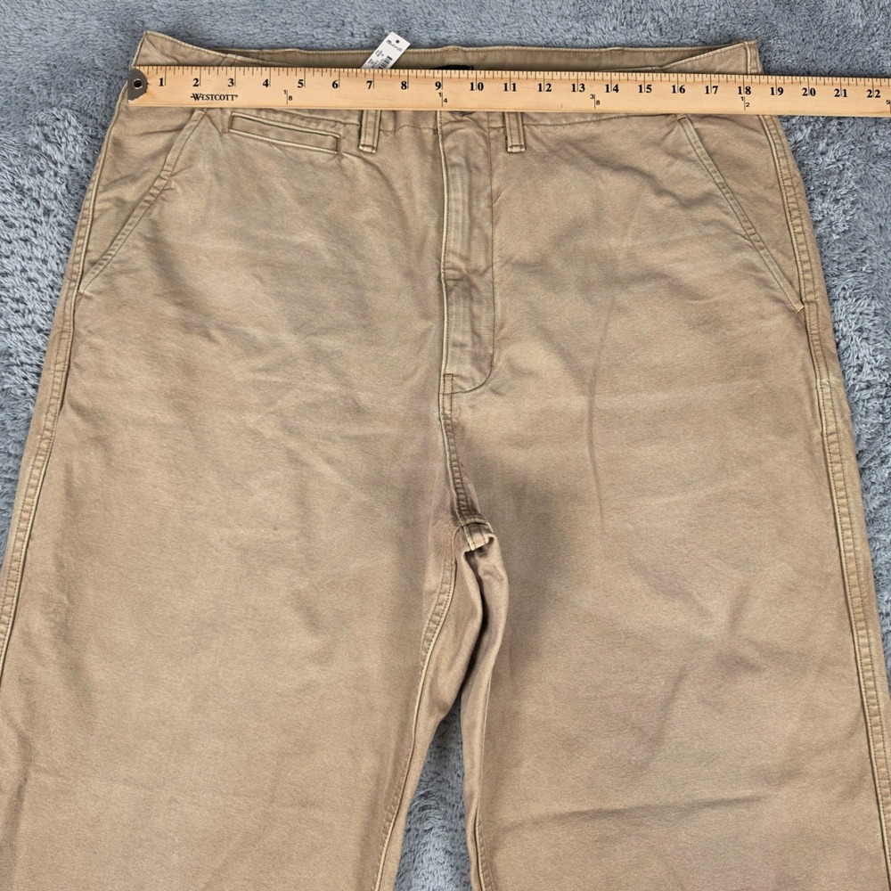 Madewell The Canvas Utility Pants Mens 36x30 Khaki Tan Cotton Straight Leg NWT - Picture 7 of 10
